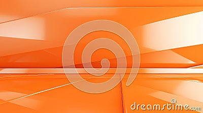technology futuristic orange background Cartoon Illustration