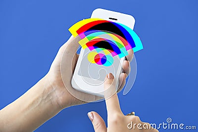 Technology Gadget Application Icons Signs Concept Stock Photo