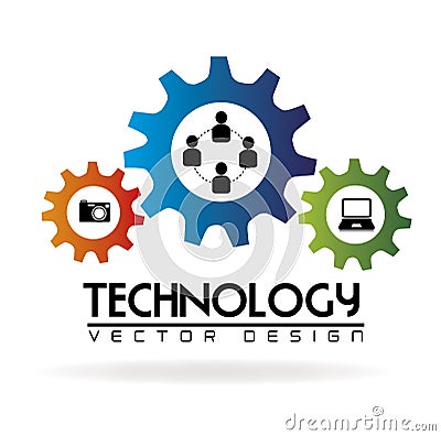 Technology gears Vector Illustration