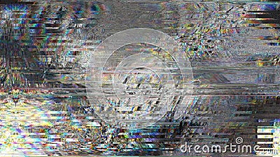 Technology glitch background. Computer screen error. Stock Photo