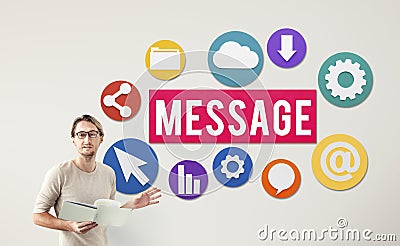 Technology Graphics Messages Connection Concept Stock Photo