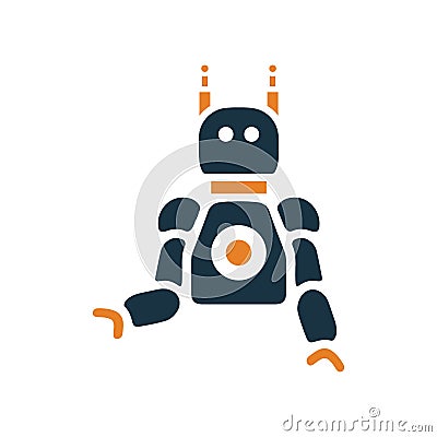 Technology, Humanoid robotics icon. Simple editable vector graphics Stock Photo