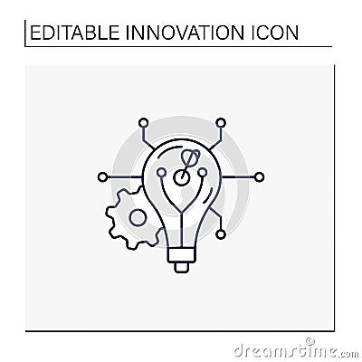 Technology innovation line icon Vector Illustration