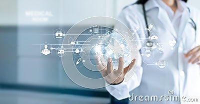 Technology Innovation and medicine concept Stock Photo