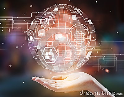 Technology and interface concept Stock Photo