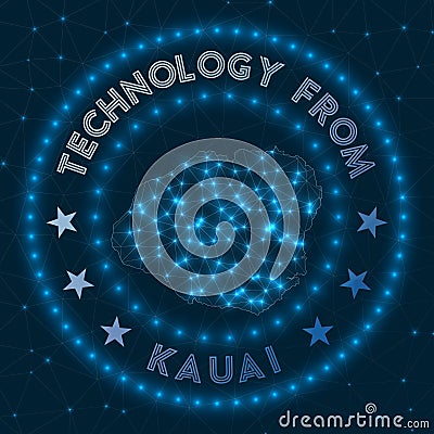 Technology From Kauai. Vector Illustration