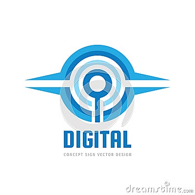 Technology logo. Electronic computer chip sign. Network symbol. Vector illustration. Graphic design. Vector Illustration