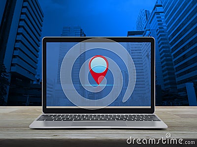Technology map pointer navigation online concept Stock Photo