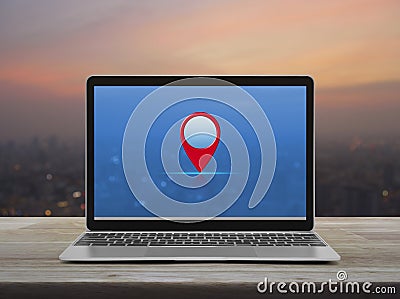 Technology map pointer navigation online concept Stock Photo