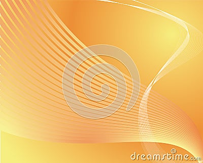 technology orange background Cartoon Illustration