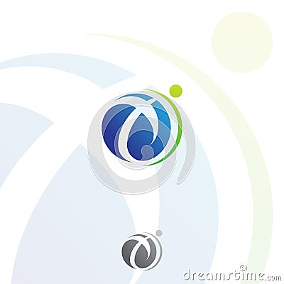 Technology orbit web rings for education logo concept design Vector Illustration