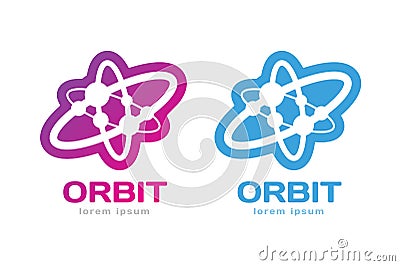 Technology orbit web rings logo Vector Illustration