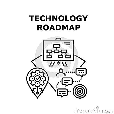 Technology roadmap icon vector illustration Vector Illustration