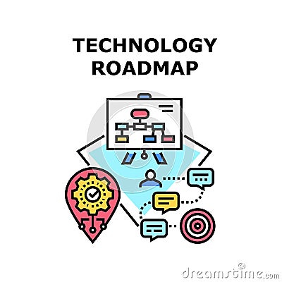 Technology roadmap icon vector illustration Vector Illustration