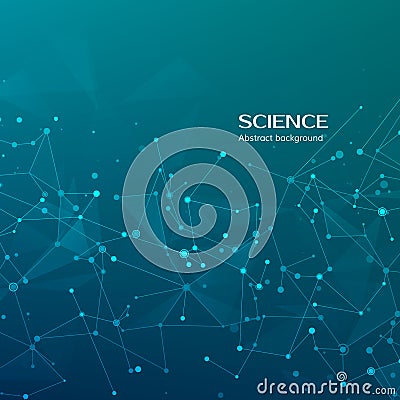 Technology and science background. Abstract web and nodes. Medical background. Plexus atom structure. Vector illustration Vector Illustration
