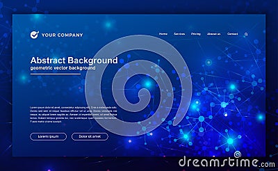 Technology, science, futuristic background for website designs. Abstract, modern background for your landing page design. Header Vector Illustration