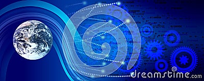 Technology web glob background.artificial intelligence virtual concept. world network technology communication background. Stock Photo