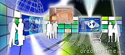 Technology website page design Stock Photo