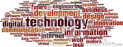 Technology word cloud Vector Illustration