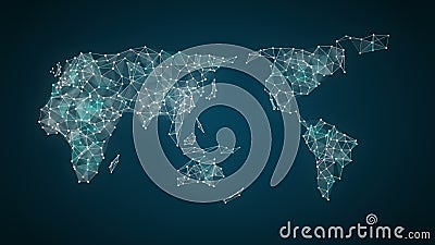 A tecnologia de IoT conecta o mapa do mundo global os pontos fazem o mapa do mundo, Internet das coisas 1 A tecnologia de IoT conecta o mapa do mundo global os pontos fazem o mapa do mundo, Internet das coisas 1