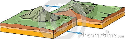 Tectonic plates Vector Illustration