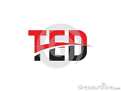 TED Letter Initial Logo Design Vector Illustration Vector Illustration