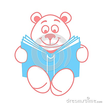 Teddy bear with a book. Stock Photo