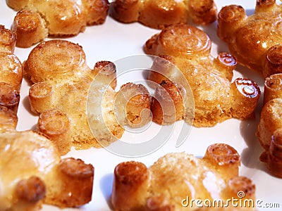 Teddy bear cakes Stock Photo