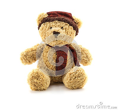 Teddy bear christmas doll toy. Stock Photo