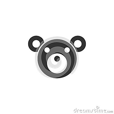 Teddy Bear icon flat Vector Illustration