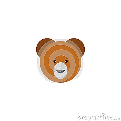 Teddy bear icon flat element. illustration of teddy bear icon flat isolated on clean background for your web mobile app Vector Illustration