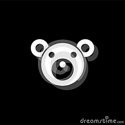 Teddy Bear icon flat Stock Photo