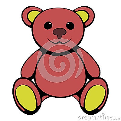 Teddy bear icon, icon cartoon Vector Illustration