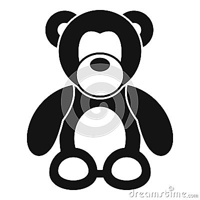 Teddy bear icon, simple style Vector Illustration