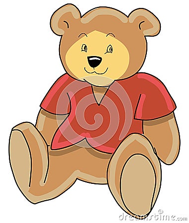 Teddy Bear plush Vector Illustration