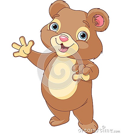 Teddy Bear presenting Vector Illustration