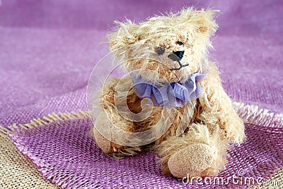 Teddy bear, soft and handmade Stock Photo