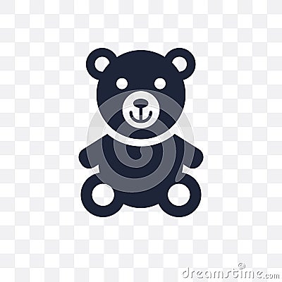 Teddy bear transparent icon. Teddy bear symbol design from Birth Vector Illustration