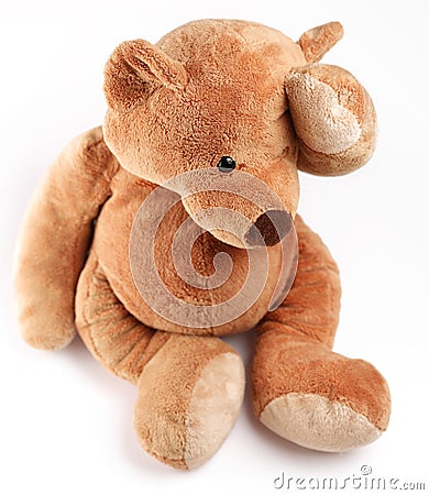 Teddy bear in a worry Stock Photo