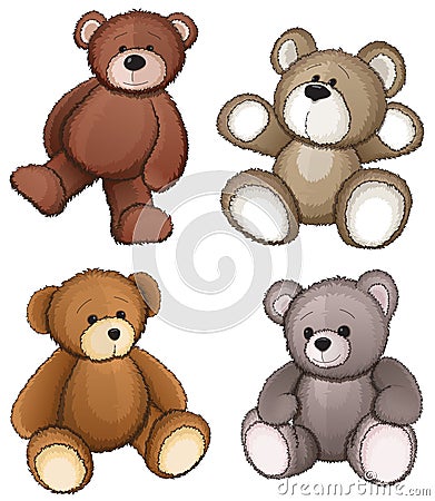 Teddy bears Vector Illustration