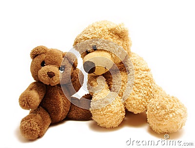 Teddy bears friends Stock Photo