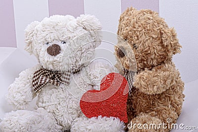 Teddy bears love Stock Photo