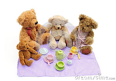 Teddy bears picnic Stock Photo