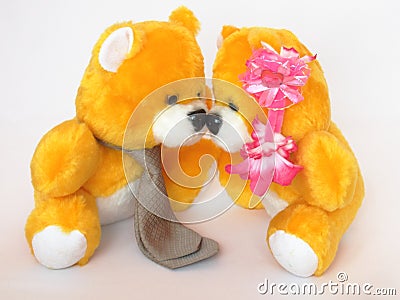 Teddy Bears : Valentines Day Card - Stock Photos Stock Photo