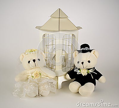 Teddy Bears Wedding Stock Photo