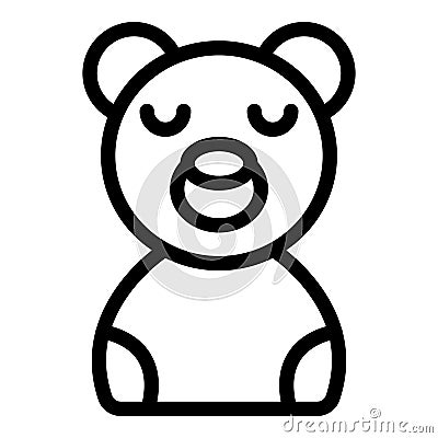 Teddy puppet icon outline vector. Theatre show Stock Photo