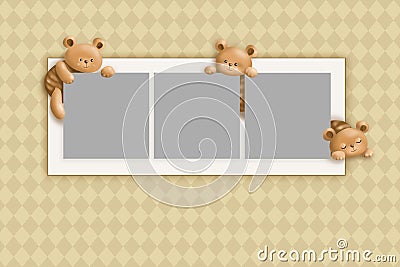 Teddybear card Stock Photo