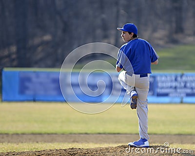 Teen baseball pitcher Stock Photo