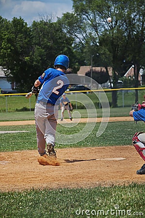 Teen baseball player Stock Photo