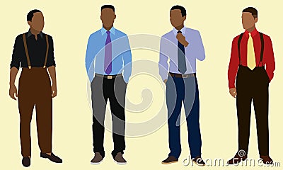 Teen Boys Vector Illustration